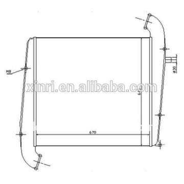 Intercooler tube à queue pour pièces de camion SCANIA 570456 NISSENS: 96954